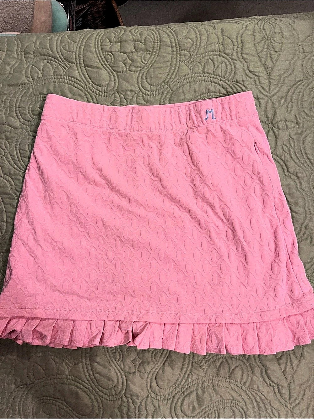 J McLaughlin Textured Ruffle tennis skirt